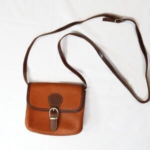Vera Pelle Italian Leather Crossbody Bag Purse